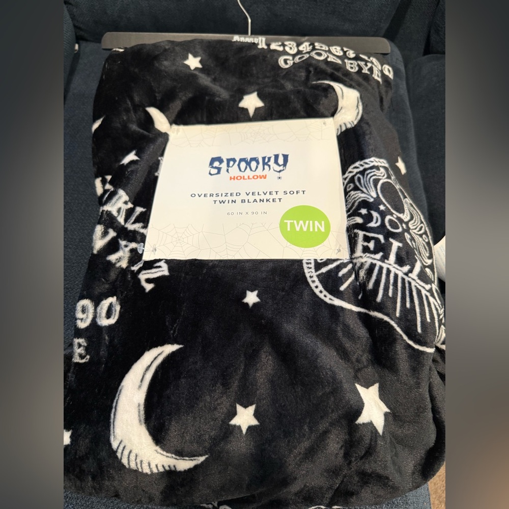 Spooky Hollow plush Ouija Twin Blanket